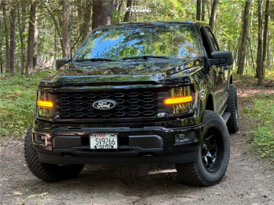 1 2024 F 150 Ford Stx Ksp Performance Leveling Kit Rough Country 80 Series Gloss Black