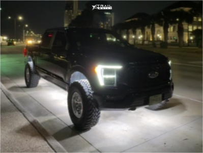 1 2023 F 150 Ford Xlt Oem Leveling Kit Kmc Km445 Raw