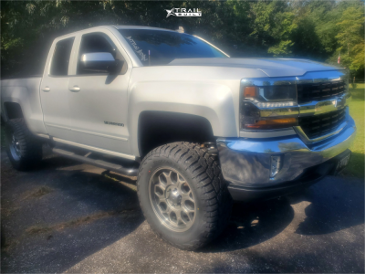 1 2016 Silverado 1500 Chevrolet Lt Rough Country Suspension Lift 7in Rough Country 77 Series Gunmetal Gray