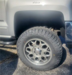 1 2016 Silverado 1500 Chevrolet Lt Rough Country Suspension Lift 7in Rough Country 77 Series Gunmetal Gray