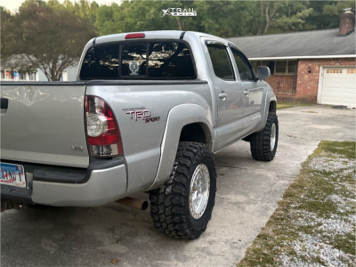 1 2011 Tacoma Toyota Base Rough Country Leveling Kit Kmc Km549 Silver Machined