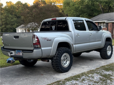 1 2011 Tacoma Toyota Base Rough Country Leveling Kit Kmc Km549 Silver Machined