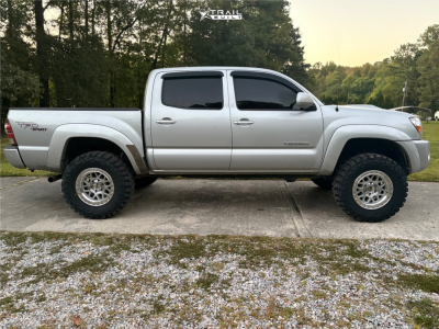 1 2011 Tacoma Toyota Base Rough Country Leveling Kit Kmc Km549 Silver Machined