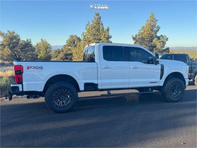 1 2025 F 250 Super Duty Ford Platinum Readylift Leveling Kit Fuel Rebel Gray Black