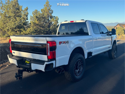 1 2025 F 250 Super Duty Ford Platinum Readylift Leveling Kit Fuel Rebel Gray Black