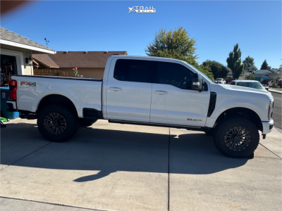 1 2025 F 250 Super Duty Ford Platinum Readylift Leveling Kit Fuel Rebel Gray Black