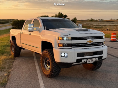 1 2017 Silverado 2500 Hd Chevrolet Ltz Bilstein Suspension Lift 3in Kmc Km542 Black Machined