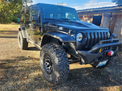 1 2007 Wrangler Jeep Unlimited Sahara Teraflex Suspension Lift 3in Lock Offroad Wheels Matrix Gray Black
