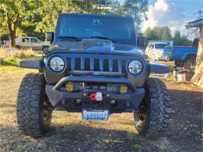 1 2007 Wrangler Jeep Unlimited Sahara Teraflex Suspension Lift 3in Lock Offroad Wheels Matrix Gray Black