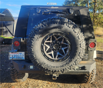 1 2007 Wrangler Jeep Unlimited Sahara Teraflex Suspension Lift 3in Lock Offroad Wheels Matrix Gray Black