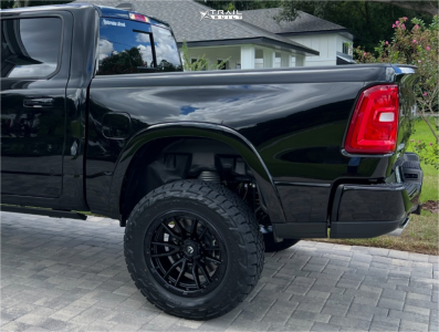 1 2025 1500 Ram Laramie Rough Country Suspension Lift 6in Fuel Rebel 6 Black