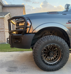 1 2021 2500 Ram Laramie Carli Suspension Lift 25in Lock Offroad Wheels Krawler Bronze Black