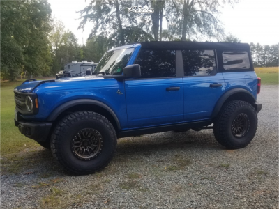 1 2024 Bronco Ford Black Diamond Belltech Suspension Lift 3in Lock Offroad Wheels Krawler Bronze Black