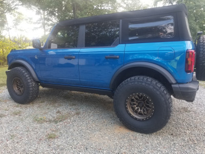 1 2024 Bronco Ford Black Diamond Belltech Suspension Lift 3in Lock Offroad Wheels Krawler Bronze Black