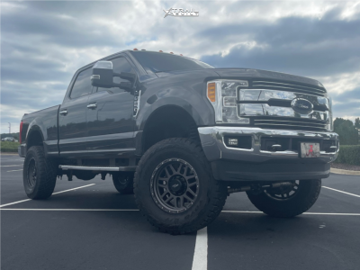 2017 Ford F-250 Super Duty - 20x9 -12mm - Rock Trix Rt110 - Suspension Lift 4" - 38" x 13.5"