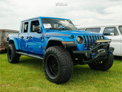 1 2020 Gladiator Jeep Rubicon Rough Country Suspension Lift 35in Vision Rocker Black