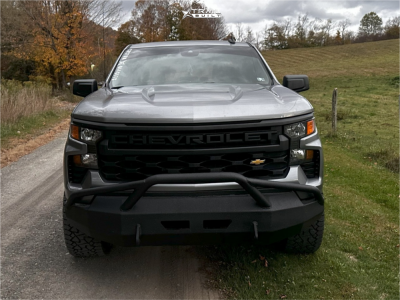 1 2024 Silverado 1500 Chevrolet Custom Rough Country Suspension Lift 35in Moto Metal Mo998 Black Milled