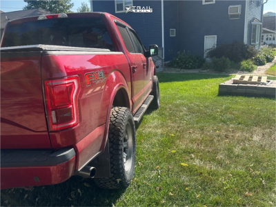 1 2015 F 150 Ford Lariat Unknown Lifted Rough Country 77 Series Gunmetal Gray