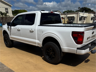 1 2024 F 150 Ford Stx Rough Country Suspension Lift 4in Vision Flow Satin Black