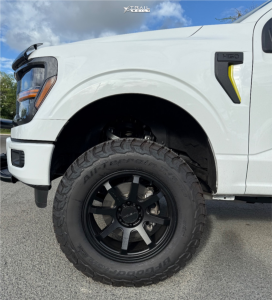 1 2024 F 150 Ford Stx Rough Country Suspension Lift 4in Vision Flow Satin Black