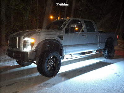 1 2008 F 250 Super Duty Ford Fx4 Carli Suspension Lift 35in Bmf Novakane Black