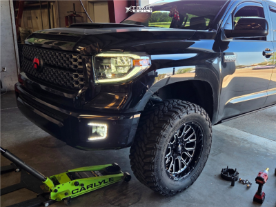 1 2015 Tundra Toyota Platinum Unknown Suspension Lift 3in Lethal Offroad Lt08 Black Milled