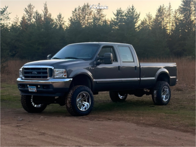 2002 Ford F-350 Super Duty - 20x12 -44mm - KG1 Forged H8ter - Suspension Lift 6" - 35" x 12.5"