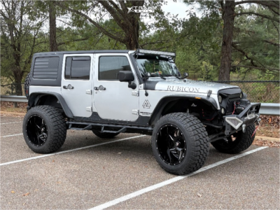 2012 Jeep Wrangler - 22x14 -76mm - American Truxx Ninja - Suspension Lift 3" - 37" x 13.5"