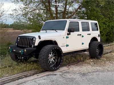 2015 Jeep Wrangler - 24x14 -76mm - TIS 544MB - Stock Suspension - 33" x 14.5"