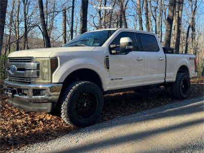 2017 Ford F-250 Super Duty - 20x10 -19mm - Hardrock H704 - Leveling Kit - 35" x 12.5"