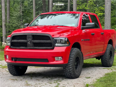 2012 Ram 1500 - 17x9 0mm - Rock Forged Ff15 - Leveling Kit - 35" x 12.5"