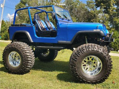 1995 Jeep Wrangler - 20x14 -73mm - American Force Flux Ss - Lifted >12" - 46" x 19.5"