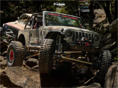 2013 Jeep Wrangler - 17x9 -38mm - KMC Km235 - Stock Suspension - 42" x 13.5"