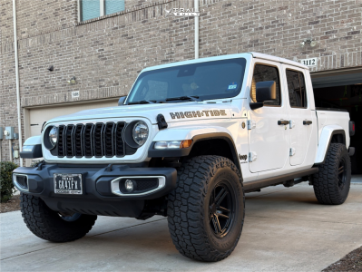 2025 Jeep Gladiator - 17x9 -12mm - Rock Trix RT108 - Leveling Kit - 35" x 12.5"