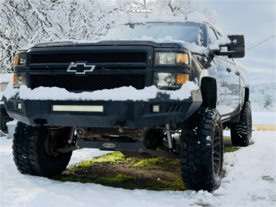 2015 Chevrolet Silverado 1500 - 20x10 -18mm - Rough Country 95 Series - Suspension Lift 6" - 35" x 12.5"