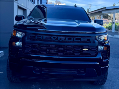 1 2026 Silverado 1500 Chevrolet Custom Rough Country Leveling Kit Method Mr312 Double Black