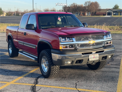 2003 Chevrolet Silverado 1500 - 17x9 0mm - Alloy Ion Style 171 - Leveling Kit - 33" x 12.5"