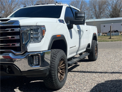 2023 GMC Sierra 2500 HD - 20x10 -18mm - Fuel Rebel 8 - Leveling Kit - 285/65R20