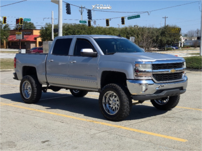 2016 Chevrolet Silverado 1500 - 20x10 -19mm - Xtreme Force Xf2 - Suspension Lift 7" - 35" x 12.5"