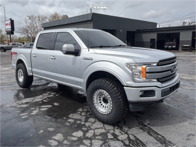 2018 Ford F-150 - 17x9 -12mm - Lock Offroad Wheels Mojave - Leveling Kit - 35" x 12.5"