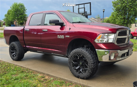 2017 Ram 1500 Big Horn - 20x10 -19mm - Revenge Offroad Rv-202 - Suspension Lift 6" - 35x12.5