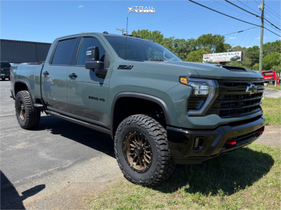 1 2026 Silverado 2500 Hd Chevrolet Ltz Cognito Leveling Kit Lock Offroad Wheels Krawler Matte Bronze With A Matte Black Lip Ring