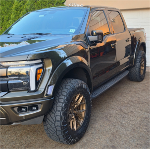 2026 Ford F-150 - 18x9 0mm - Vossen Hf6-4 - Stock Suspension - 35" x 12.5"
