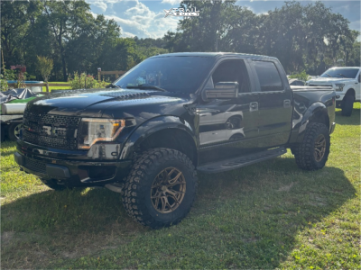 2012 Ford F-150 - 18x9 0mm - Vossen Hf6-4 - Leveling Kit - 35" x 12.5"
