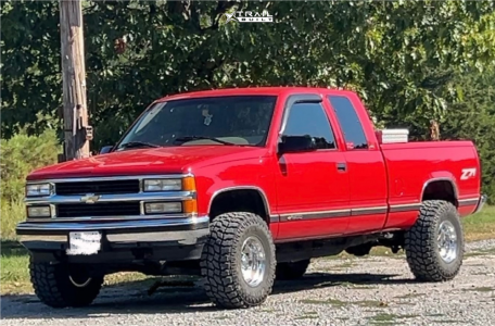 1996 Chevrolet K1500 - 15x10 -38mm - Alloy Ion Style 171 - Body Lift 3" - 33" x 12.5"