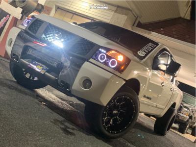 2005 Nissan Titan - 20x12 -44mm - Cali Offroad Americana - Leveling Kit - 305/50R20