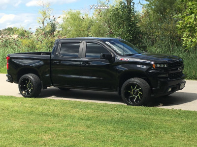 2019 Chevrolet Silverado 1500 - 20x12 -44mm - Vision Prowler - Stock Suspension - 265/55R20