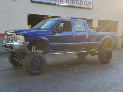 2003 Ford F-350 Super Duty - 20x12 -44mm - American Offroad A106 - Suspension Lift 7" & Body 3" - 37" x 13.5"