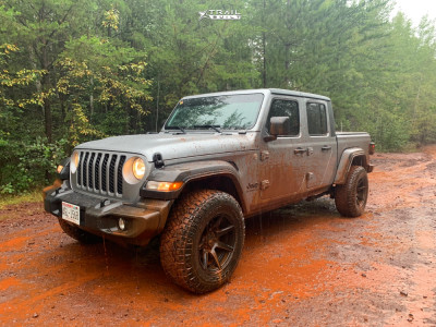 2020 Jeep Gladiator Wheel Offset Aggressive > 1" Outside Fender Stock