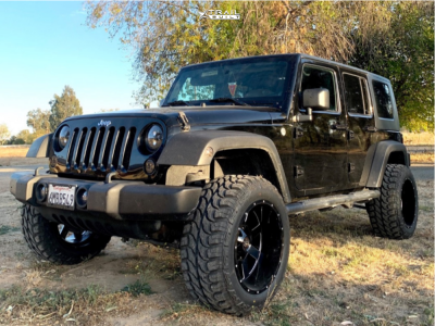 2010 Jeep Wrangler - 20x12 -44mm - Hardrock Tank - Suspension Lift 2.5" - 33" x 12.5"